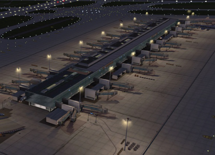lighting simulation of airport