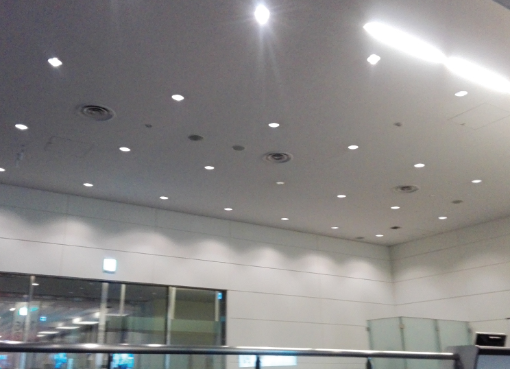 recessed lighting for indoor airport area
